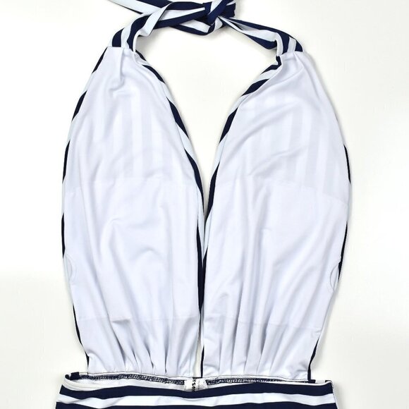 Cocoship Retro One Piece Stripe Swimsuit Large - Picture 5 of 7